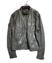 DIESEL（ディーゼル）の古着「Pocket Gimmick Design Leather Jacket」｜ブラック