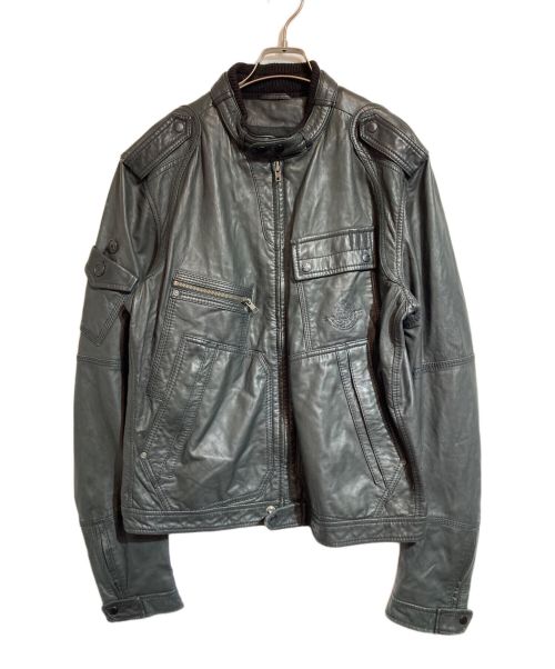 DIESEL（ディーゼル）DIESEL (ディーゼル) Pocket Gimmick Design Leather Jacket ブラック サイズ:XLの古着・服飾アイテム