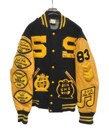 admiral sports（アドミラルスポーツ）の古着「70s award jacket」｜ブラック×イエロー