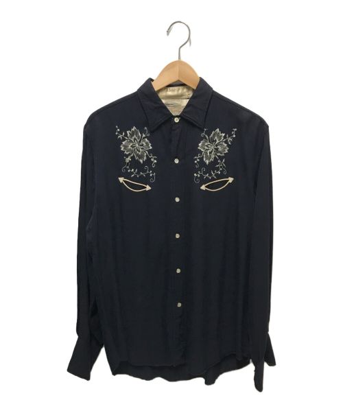 H BAR C（エイチバーシー）H BAR C (エイチバーシー) Exclusive Design rayon western shirts ネイビー サイズ:下記参照の古着・服飾アイテム