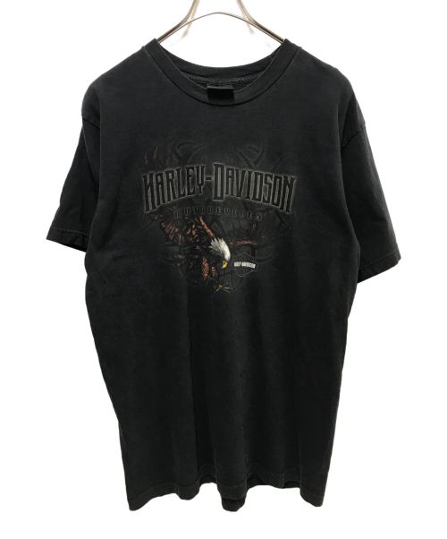 HARLEY-DAVIDSON（ハーレーダビッドソン）HARLEY-DAVIDSON (ハーレーダビッドソン) 00s eagle and skull T-shirts ブラック サイズ:Lの古着・服飾アイテム