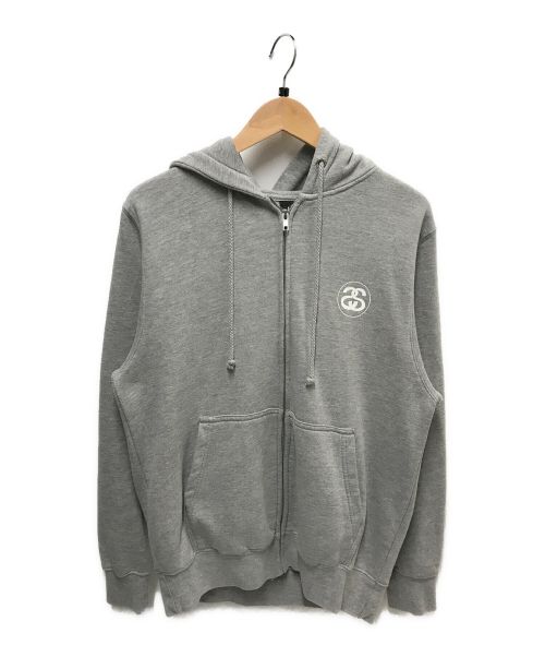 stussy（ステューシー）stussy (ステューシー) ジップフーディ グレー サイズ:SMALLの古着・服飾アイテム