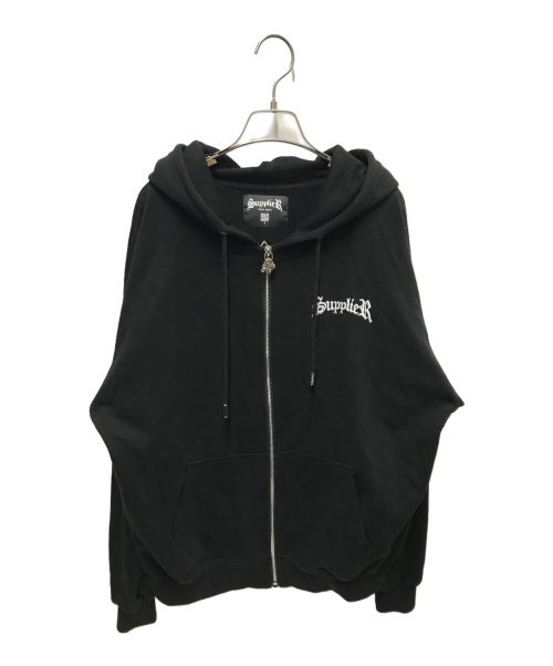 SUPPLIER（サプライヤー）SUPPLIER (サプライヤー) CROSS ZIP HOODIE ブラック サイズ:Sの古着・服飾アイテム