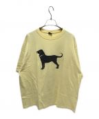 THE BLACK DOGブラックドッグ）の古着「00s DOG PRINT TEE」｜イエロー