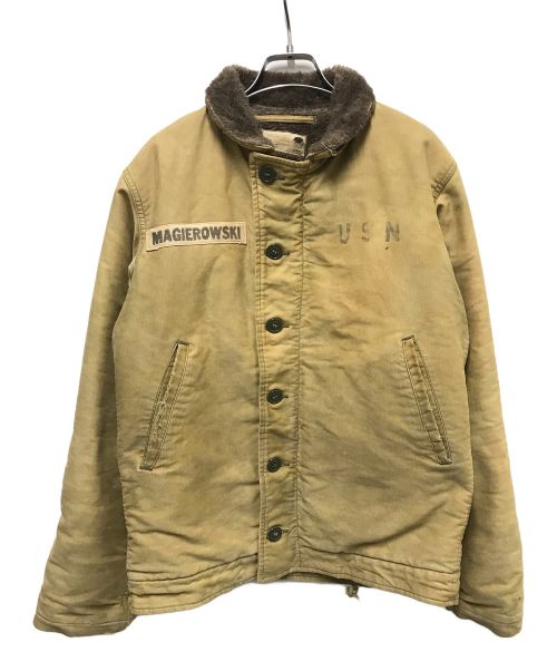 U'S NAVY（ユーエスネイビー）U'S NAVY (ユーエスネイビー) 40’s Ｎ-1デッキジャケット ベージュ サイズ:なしの古着・服飾アイテム