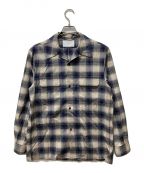 SUGARHILLシュガーヒル）の古着「YAK OMBRE PLAID OPEN COLLAR BLOUSE」｜グレー