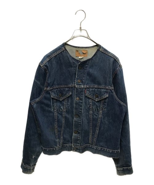 LEVI'S（リーバイス）LEVI'S (リーバイス) ノーカラーBIGEデニムジャケット インディゴ サイズ:下記参照の古着・服飾アイテム