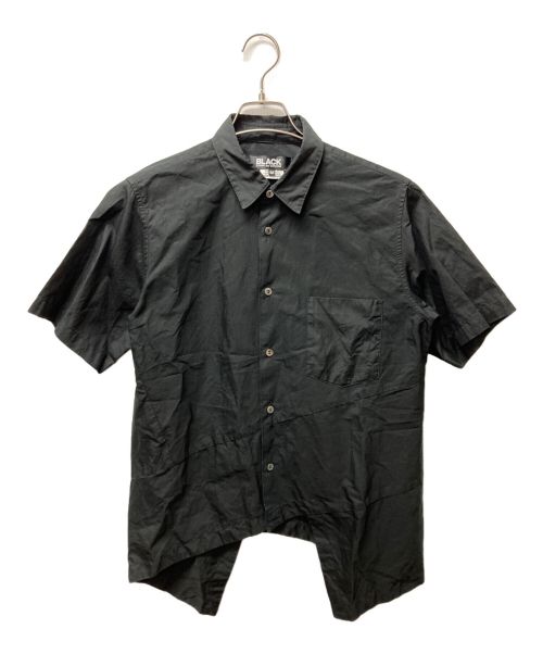 BLACK COMME des GARCONS（ブラック コムデギャルソン）BLACK COMME des GARCONS (ブラック コムデギャルソン) 前下がりS/Sシャツ ブラック サイズ:Mの古着・服飾アイテム