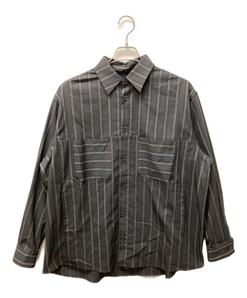 MUZE（ミューズ）MUZE (ミューズ) VILOFT STRIPE SHIRTS ブラック サイズ:1の古着・服飾アイテム