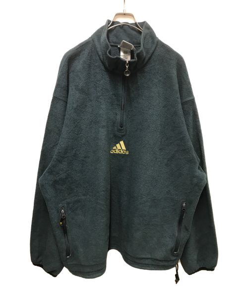 adidas（アディダス）adidas (アディダス) 90’sハーフジップフリースジャケット グリーン サイズ:XXLの古着・服飾アイテム