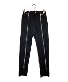 LIMI feu（リミフゥ）の古着「Stretch Drill Skinny Zip Pants」｜ブラック