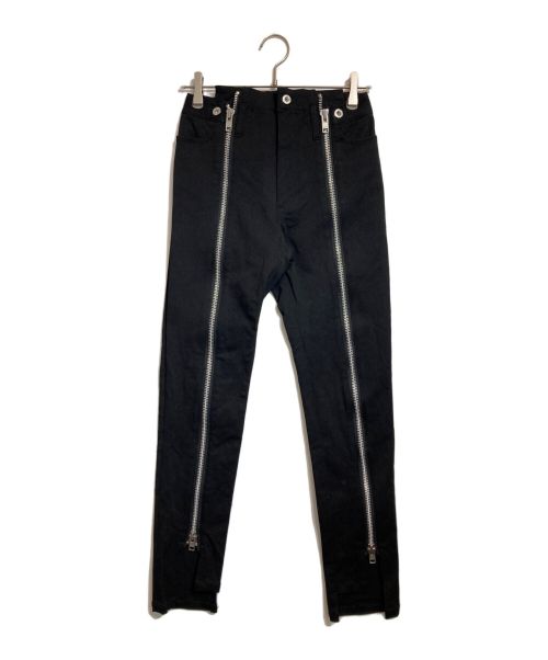 LIMI feu（リミフゥ）LIMI feu (リミフゥ) Stretch Drill Skinny Zip Pants ブラック サイズ:2の古着・服飾アイテム