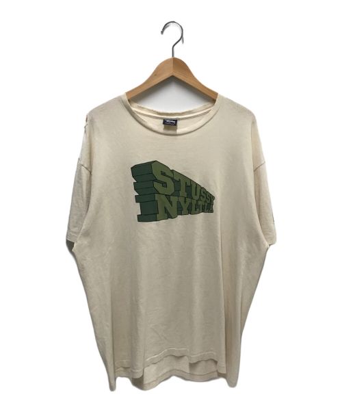 stussy（ステューシー）stussy (ステューシー) 90’S プリントTシャツ アイボリー サイズ:XLの古着・服飾アイテム