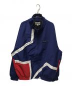 A BATHING APEアベイシングエイプ）の古着「COLOR BLOCKING METAL LOGO PIN TRACK JACKET」｜ブルー