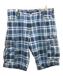 A BATHING APE（アベイシングエイプ）の古着「CHECK 6 POCKET DENIM SHORTS」｜インディゴ