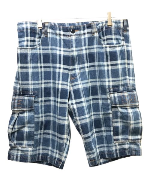 A BATHING APE（アベイシングエイプ）A BATHING APE (アベイシングエイプ) CHECK 6 POCKET DENIM SHORTS インディゴ サイズ:XLの古着・服飾アイテム