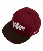 A BATHING APE×New Eraアベイシングエイプ×ニューエラ）の古着「BAPESTA NEW ERA 9FIFTIY CAP」｜レッド