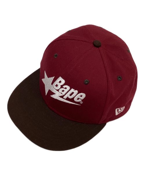 A BATHING APE（アベイシングエイプ）A BATHING APE (アベイシングエイプ) New Era (ニューエラ) BAPESTA NEW ERA 9FIFTIY CAP レッド サイズ:Fの古着・服飾アイテム