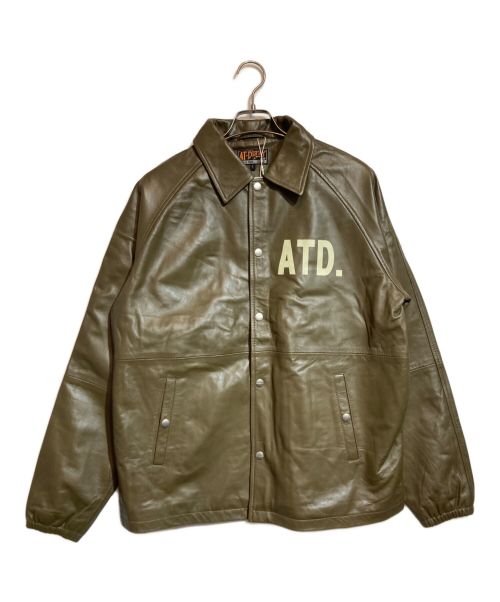 AT-DIRTY（アットダーティ）AT-DIRTY (アットダーティ) BOLD LEATHER COACH JACKET ブラウン サイズ:L 未使用品の古着・服飾アイテム