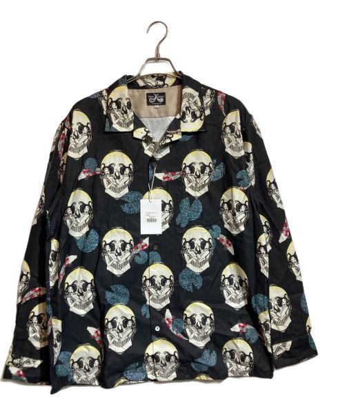 DRESS HIPPY（ドレスヒッピー）DRESS HIPPY (ドレスヒッピー) FACE TWO SKULL L/S SHIRTS ブラック サイズ:XL 未使用品の古着・服飾アイテム