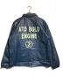 AT-DIRTY (アットダーティ) BOLD LEATHER COACH JACKET ネイビー サイズ:L 未使用品：30000円