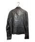 DIESEL Black Gold (ディーゼル ブラック ゴールド) シングルレザーライダースジャケット ブラック サイズ:M：20000円