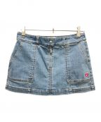 APEEエイピー）の古着「DENIM MINI SKIRT」｜インディゴ