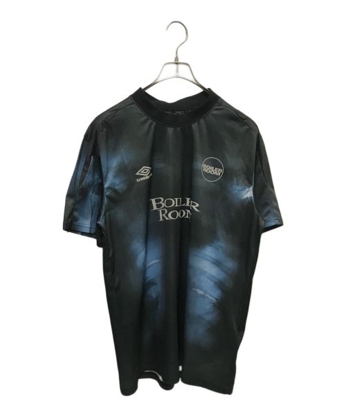 BOILER ROOM（ボイラールーム）BOILER ROOM (ボイラールーム) UMBRO (アンブロ) Football Jersey ブルー×ブラック サイズ:Lの古着・服飾アイテム