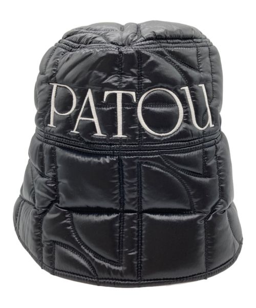 patou（パトゥ）patou (パトゥ) キルティングロゴバケットハット ブラック サイズ:M-Lの古着・服飾アイテム