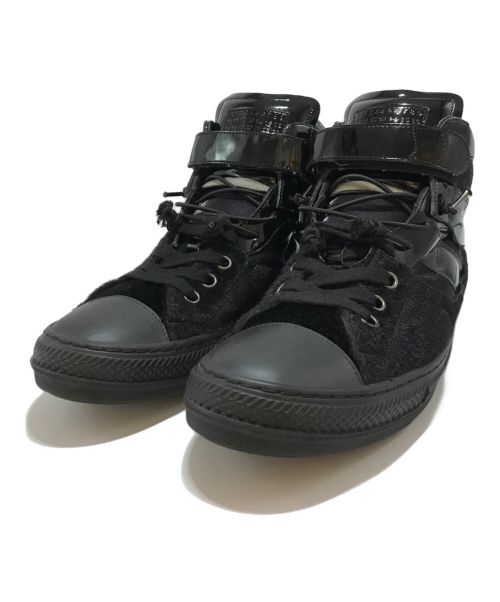 Maison Margiela（メゾンマルジェラ）Maison Margiela (メゾンマルジェラ) FAUX LEATHER HIGHTOP SNEAKERS ブラック サイズ:43の古着・服飾アイテム