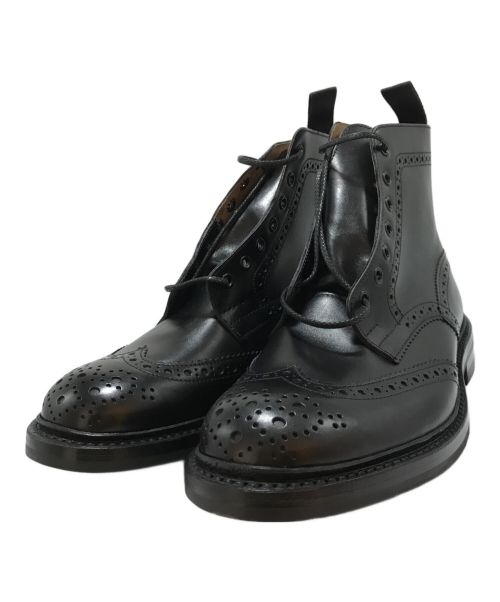 Tricker's（トリッカーズ）Tricker's (トリッカーズ) STOW ウイングチップブーツ ブラック サイズ:8 1/2の古着・服飾アイテム