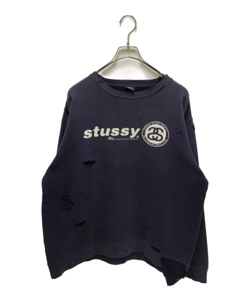 stussy（ステューシー）stussy (ステューシー) 90’Sロゴスウェット ネイビー サイズ:Mの古着・服飾アイテム