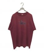 stussyステューシー）の古着「ロゴTEE」｜レッド