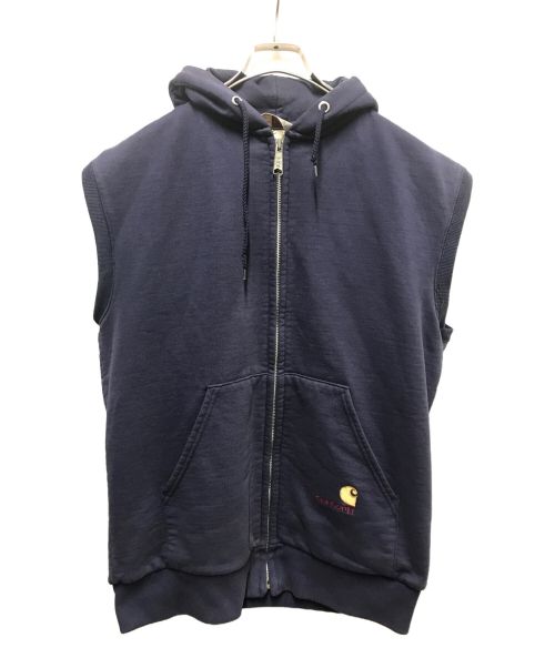 CarHartt（カーハート）CarHartt (カーハート) ノースリーブパーカー ネイビー サイズ:LARGEの古着・服飾アイテム