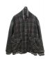 JORDAN（ジョーダン）の古着「LEATHER SLEEVE CHECK VARSITY JACKET」｜ブラック