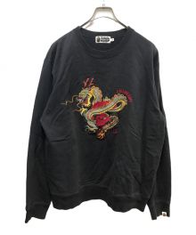 A BATHING APE（アベイシングエイプ）の古着「YEAR OF DRAGON CREWNECK」｜ブラック