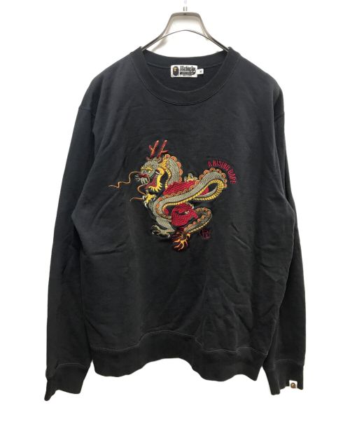 A BATHING APE（アベイシングエイプ）A BATHING APE (アベイシングエイプ) YEAR OF DRAGON CREWNECK ブラック サイズ:XLの古着・服飾アイテム