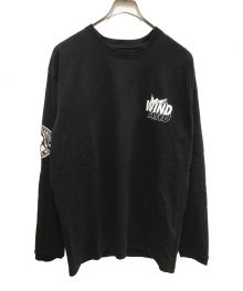 Hysteric Glamour×WIND AND SEA（ヒステリックグラマー×ウィンド アンド シー）の古着「バックガールロゴL/S TEE」｜ブラック