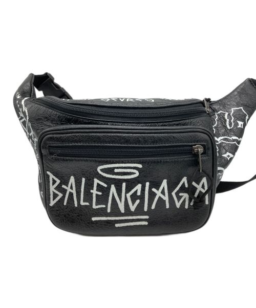 BALENCIAGA（バレンシアガ）BALENCIAGA (バレンシアガ) エクスプローラーグラフィティボディーバッグ ブラックの古着・服飾アイテム