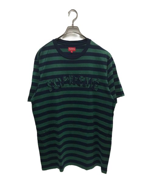 SUPREME（シュプリーム）SUPREME (シュプリーム) Stripe Applique S/S Top グリーン サイズ:XLの古着・服飾アイテム