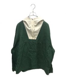 J.CREW（ジェイクルー）の古着「90s 2 Tone Cotton Anorak Hoodie」｜グリーン