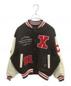 X-LARGEエクストララージ）の古着「OG LOGO VARSITY JACKET」｜ブラウン