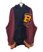 A BATHING APEアベイシングエイプ）の古着「Badges Color Blocking Hoodie」｜ネイビー