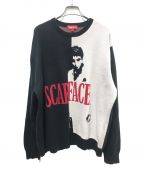 SUPREMEシュプリーム）の古着「Scarface Sweater」｜ホワイト×ブラック