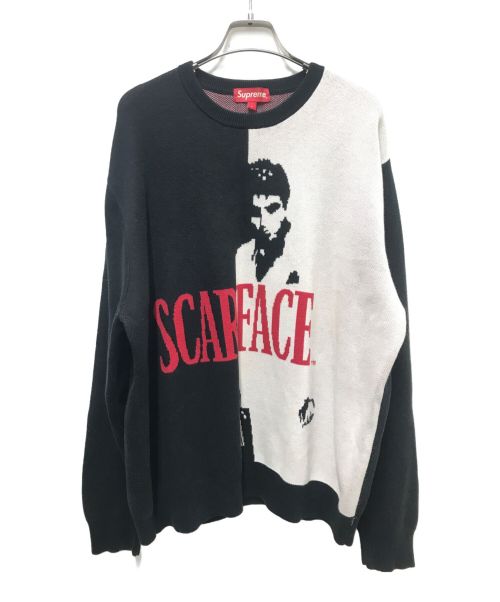 SUPREME（シュプリーム）SUPREME (シュプリーム) Scarface Sweater ホワイト×ブラック サイズ:Lの古着・服飾アイテム