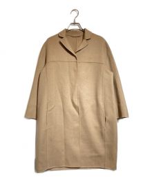 'S Max Mara（エスマックスマーラ）の古着「アンゴラ混ウールコート」｜ブラウン