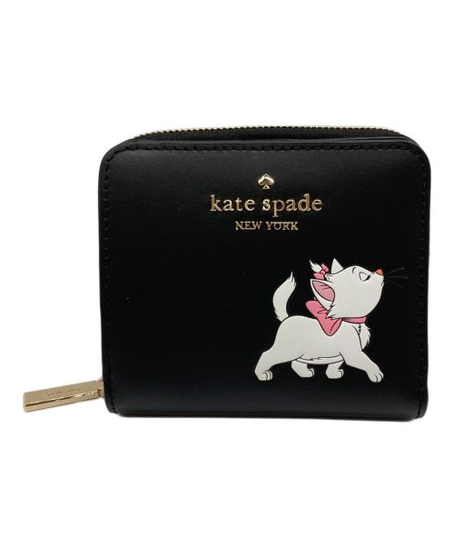 Kate Spade（ケイトスペード）Kate Spade (ケイトスペード) DISNEYコンパクトウォレット ブラックの古着・服飾アイテム