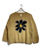 Niche.ニッチ）の古着「FLOWER KNIT」｜ブラウン