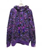 A BATHING APEアベイシングエイプ）の古着「MARBLING CAMO RELAXED FIT PULLOVER HOODIE」｜パープル