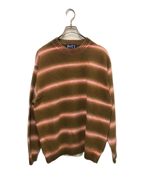 BoTT（ボット）BoTT (ボット) Gradation Cotton Sweater ブラウン サイズ:Lの古着・服飾アイテム